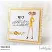 UPTOWN ZODIAC GIRL ARIES rubber stamp
